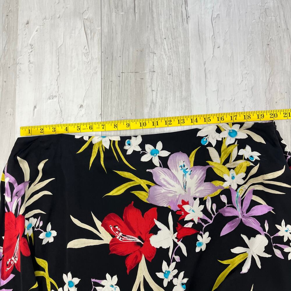 Rena Rowan Silk 2 Piece Floral Flowy Lightweight Ruffle Tank Top Skirt Set 20W - Picture 8 of 15